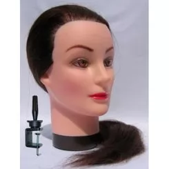 Фото Голова-манекен жін. ШАТЕН довж. волосся 50-60 см. густ. 250/см + ШТАТИВ - 1