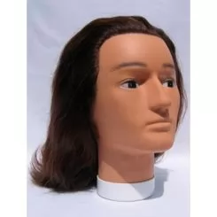 Фото Голова-манекен чол. довжина волосся 30-35 см. густ. 300/см без штатива - 5